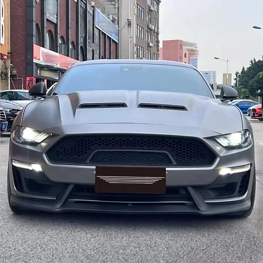 2018-2023 for Mustang Carbon Fiber Bonnet Super Snake Style Hood Body Kit with Bolts Perfect Fitment New Condition